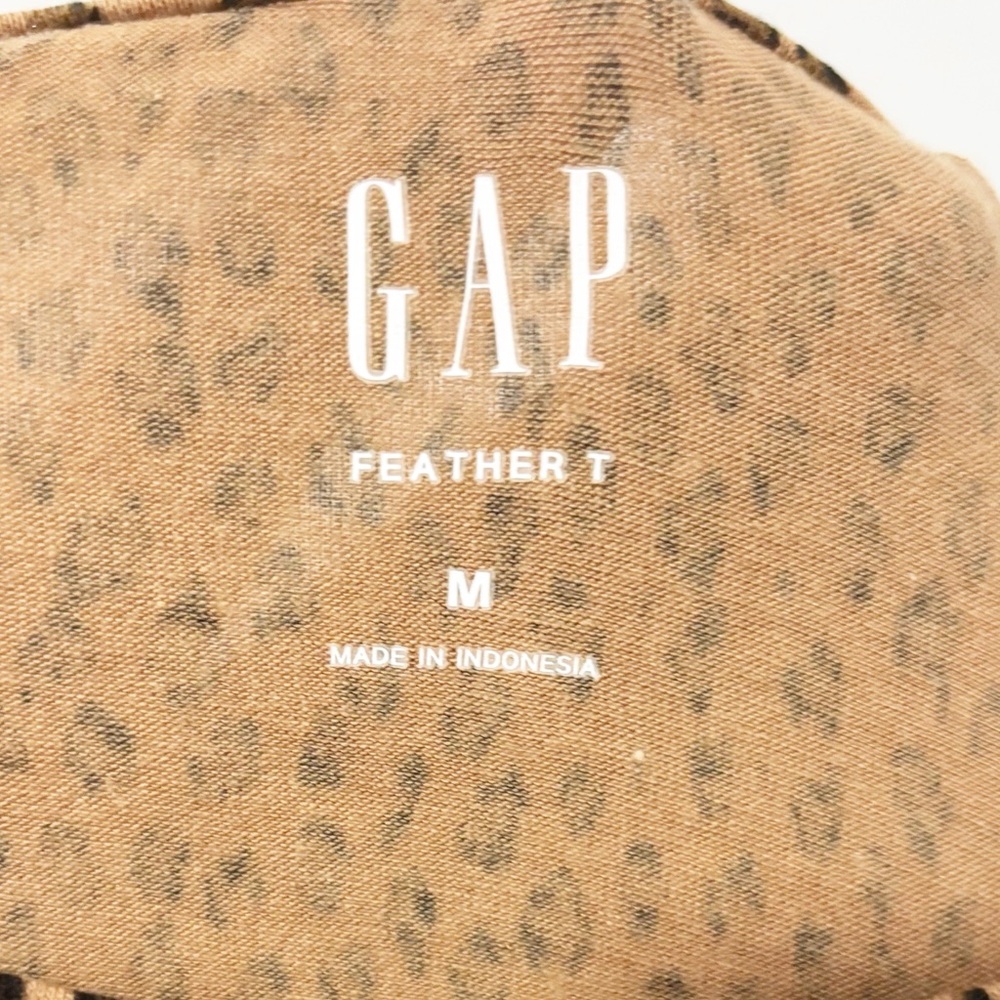 Gap Heather T Cheetah Print‎ Long Sleeve Top Womens Size Medium Casual Layers - Picture 7 of 7